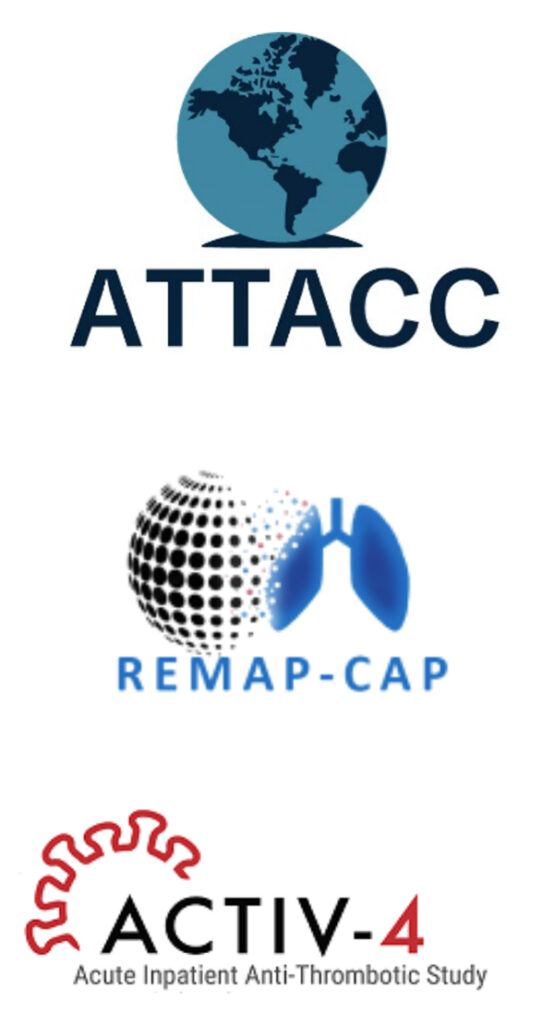 ATTACC, REMAP-CAP, and ACTIV-4 Logos